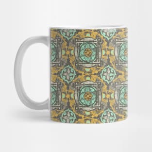 Woodblock print medallion Mug